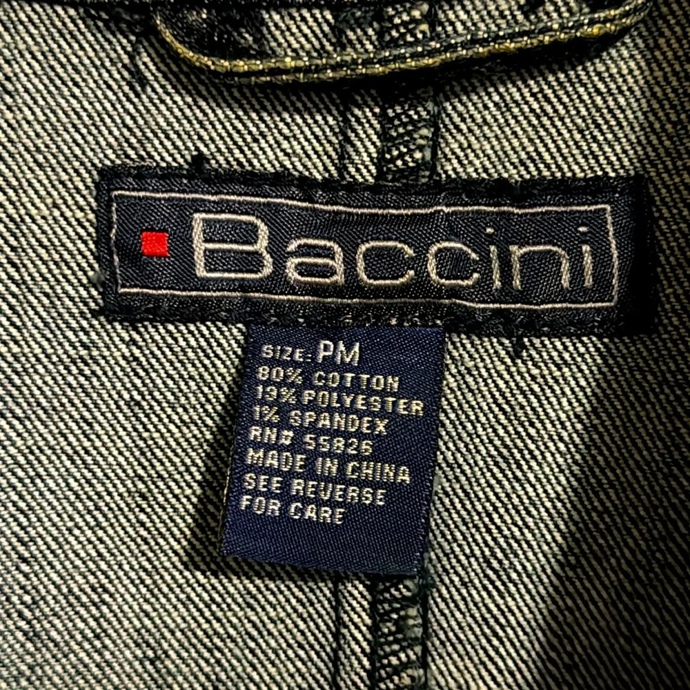 Baccini vintage dark blue denim jacket sizePM - Picture 3 of 7